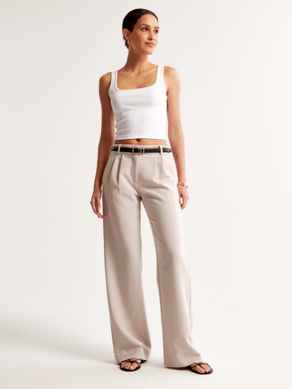 A&F Sloane Low Rise Tailored Wide Leg Pant